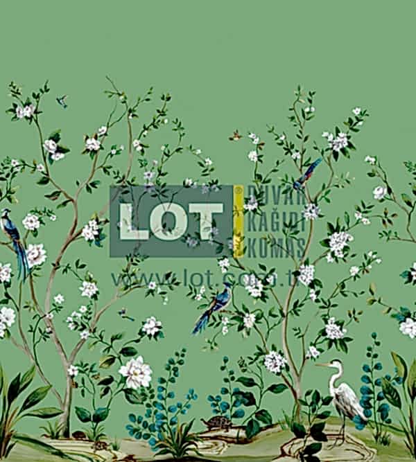 Heron Botanical Mural DB30104M