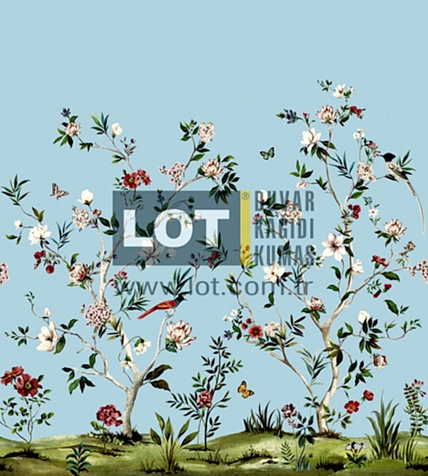 Chinoiserie Magnolia Mural DB30502M